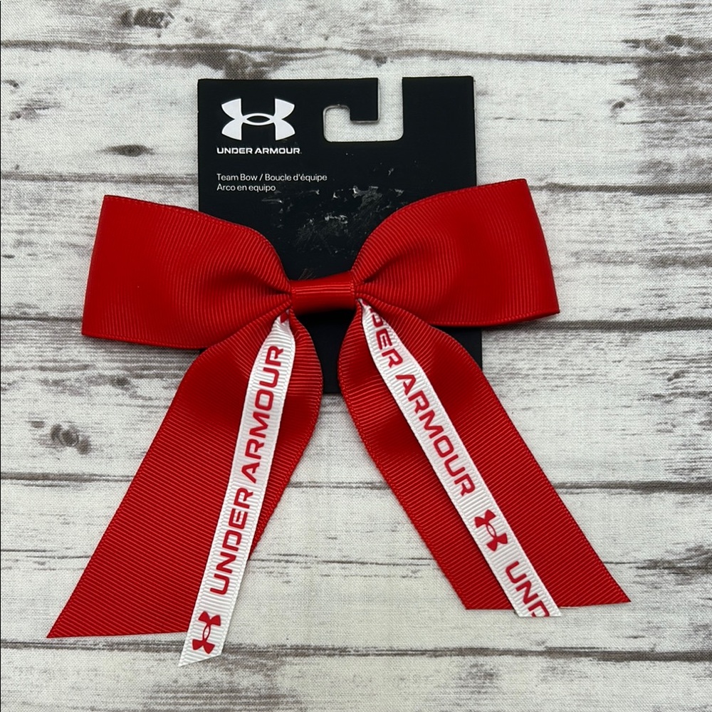 Under Armour Red and White Hair Bow Accessory